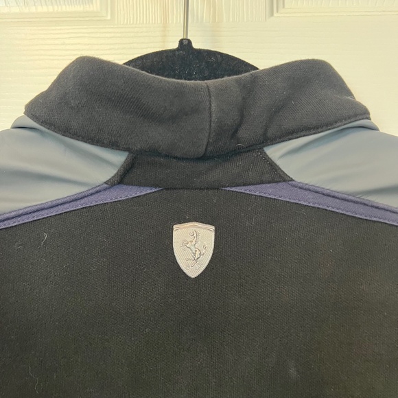 Puma X Ferrari Mens Black/Gray Full Zip Racing Jacket Size M - Picture 7 of 10